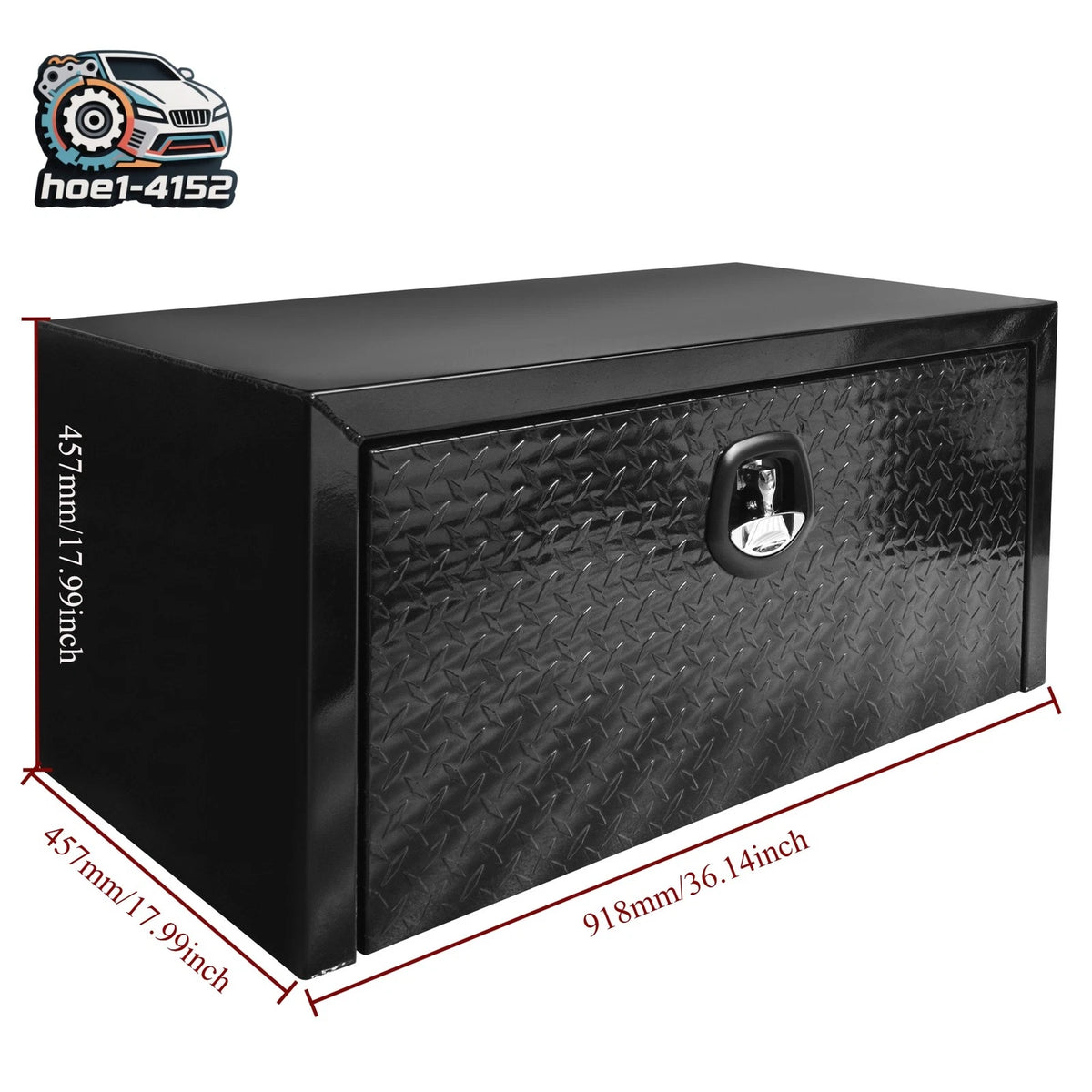 36x18x18" Aluminum Underbody Tool Box for Pickup Trailer RV
