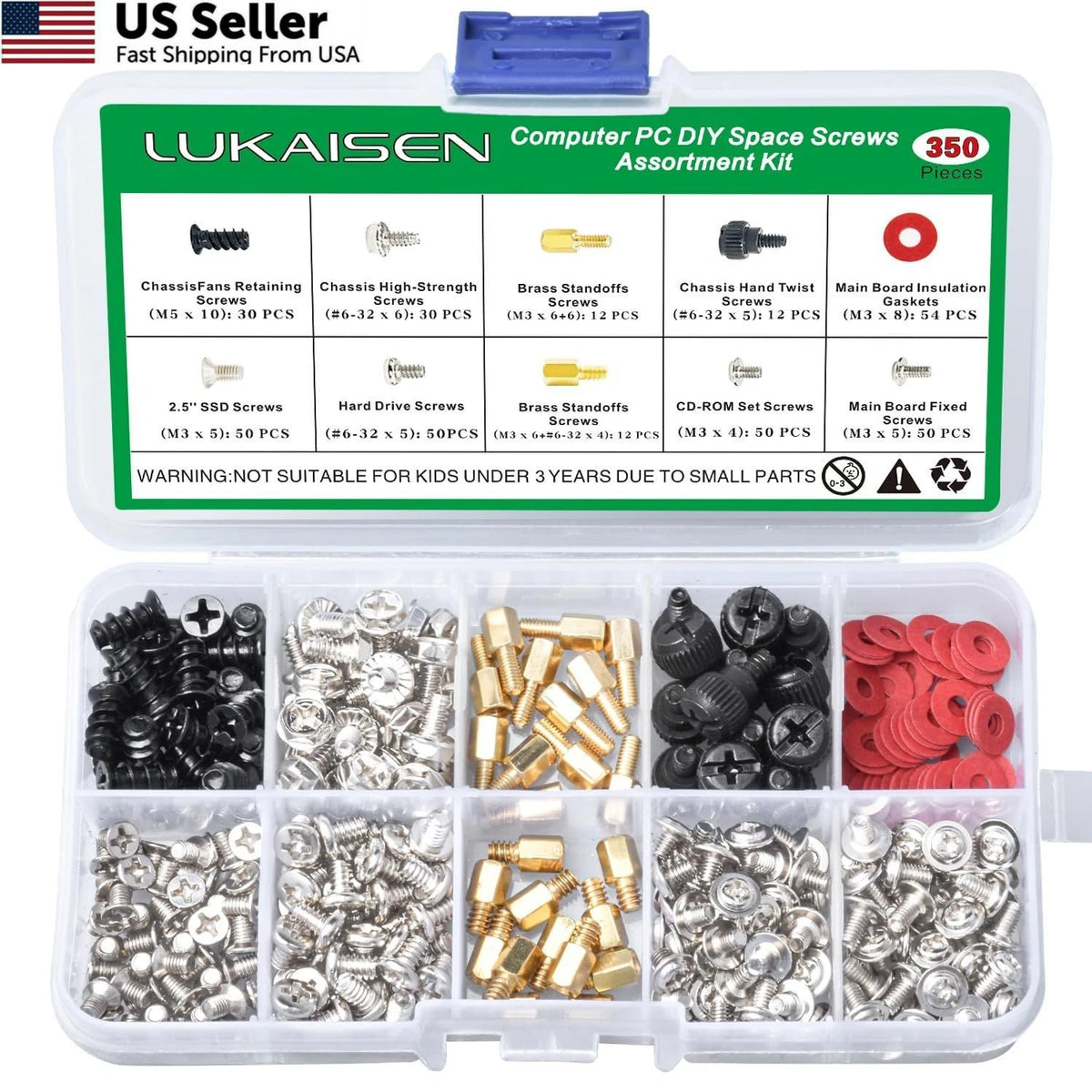 350PCS Computer Screws for Motherboard (Compatible with )