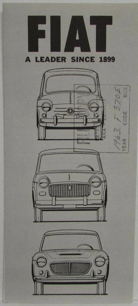 Set of 4 Economy Sales Folders for Fiat (1963)