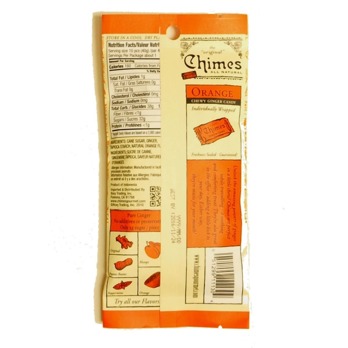 Pack of 3 Chimes Ginger Chews 1.5 Oz (Mango)