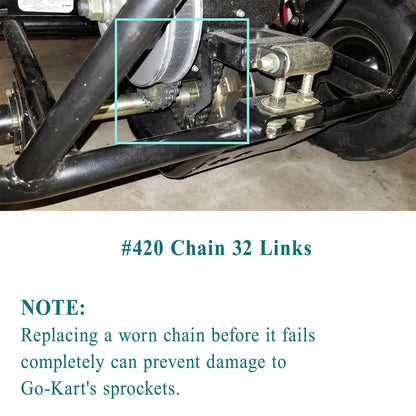 Drive Chain for Coleman Go Kart KT196 (420 32 Link)