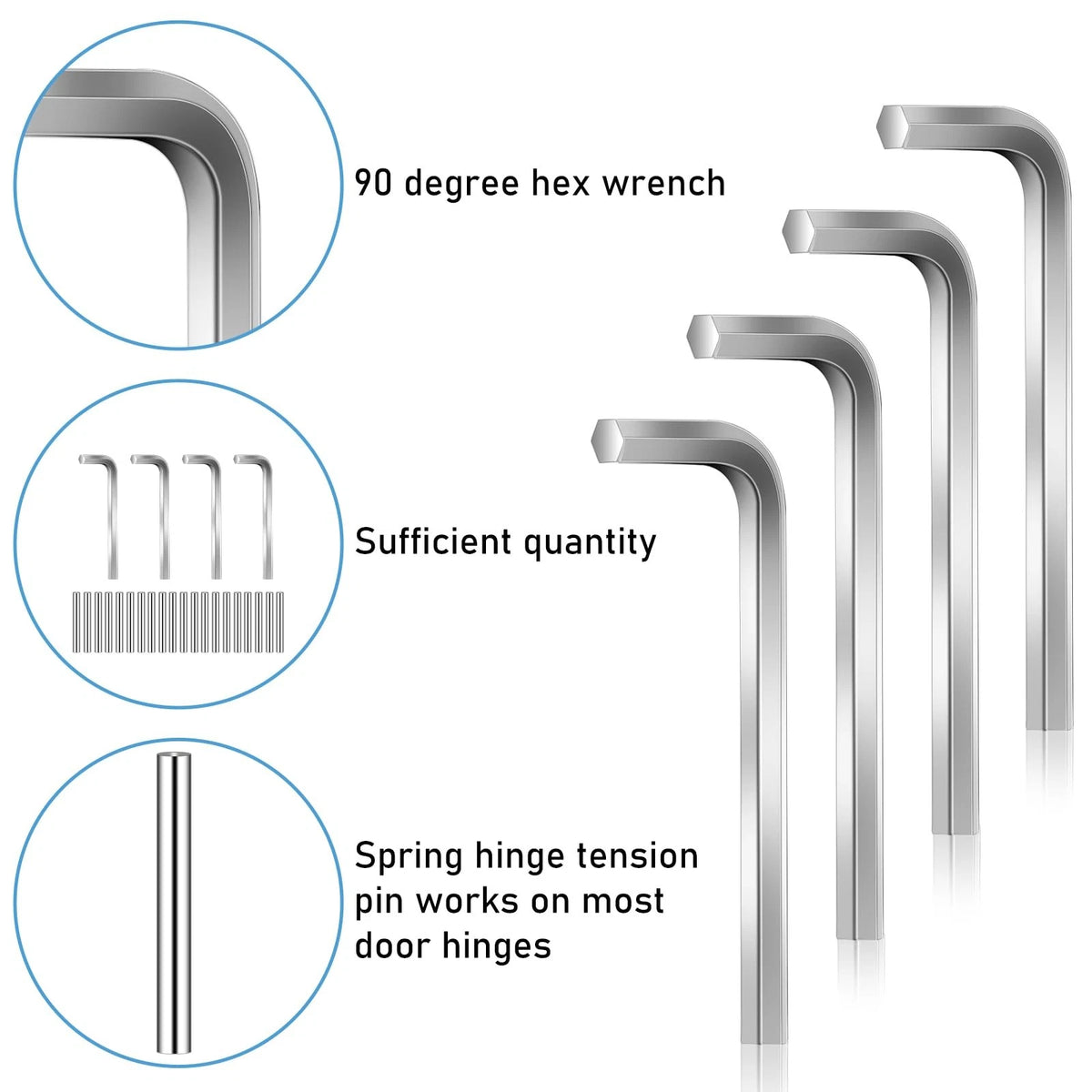 20X Spring Hinge Tension Pin Replacement Kit for