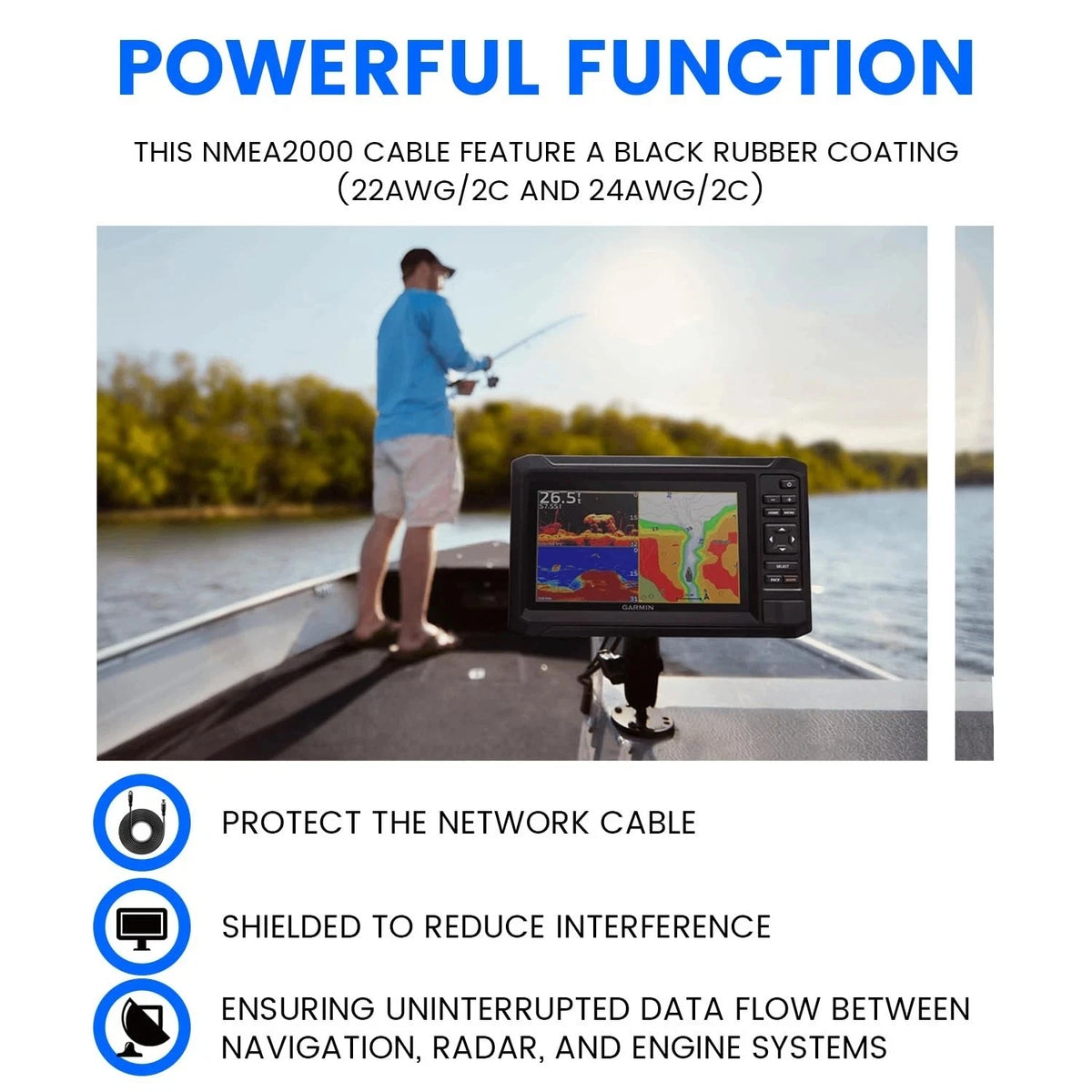 NMEA 2000 N2K 6m Drop Cable for Marine Network Devices