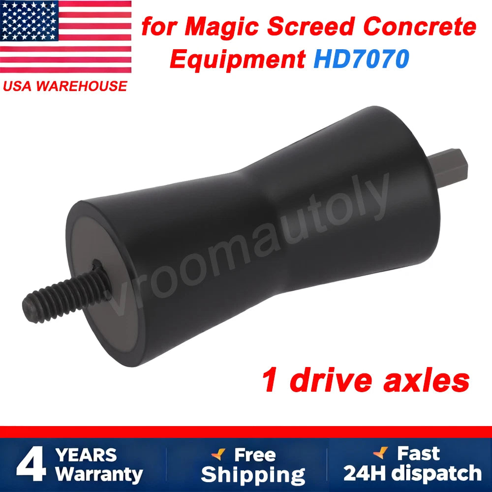 Black Rubber Drive Axle for Magic Screed HD7070 (Replacement)