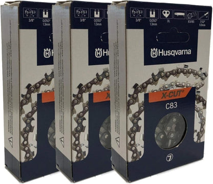 3-Pack 20" Full Chisel Chainsaw Chain for Optimal Cutting