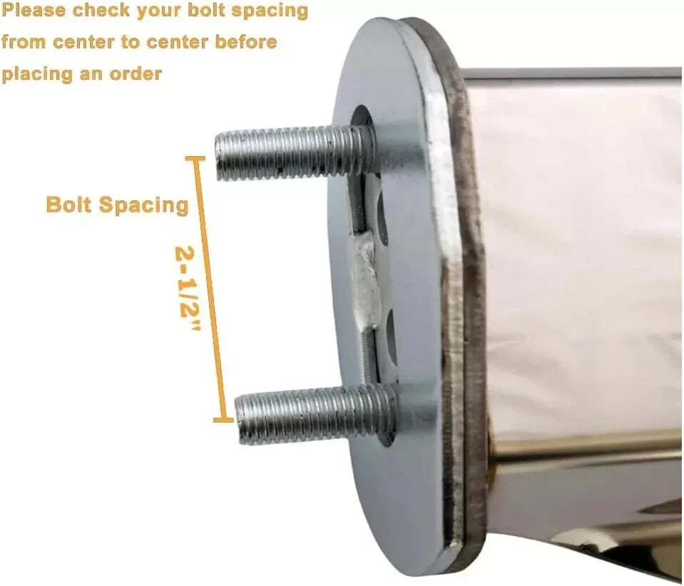 Set of 2 Chrome Spring Loaded MudFlap Hangers for AGP-CHMFHA