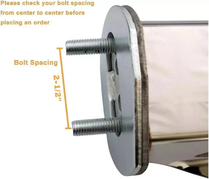 Set of 2 Chrome Spring Loaded MudFlap Hangers for AGP-CHMFHA