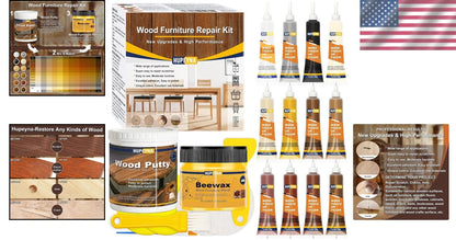 21-Piece Wood Furniture Touch-Up Kit - 12 Color Options