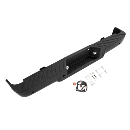 Black Steel Rear Bumper Assembly with Sensor for Ford F150 2009-2014