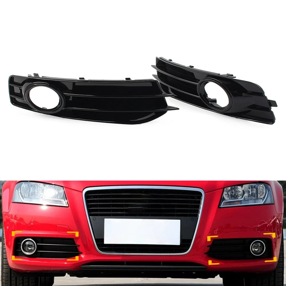 Front Bumper Fog Light Grille Cover for Audi A3 8P (2009–2012)