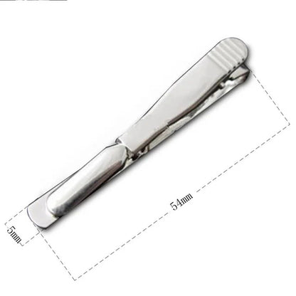 5Pcs Stainless Steel Tie Clip Set - Gold, Black, Silver