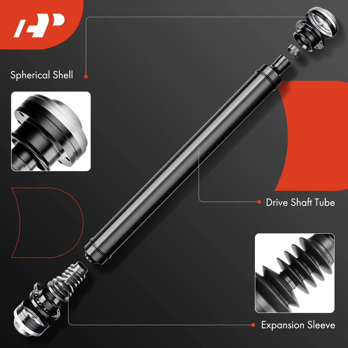 Front Driveshaft Assembly for Jeep Liberty (2005) 52853299AB, 938-253