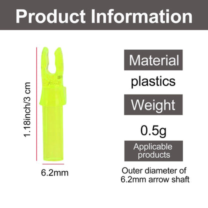 60 Pack Arrow Nocks ID 6.2mm for Archery Arrows