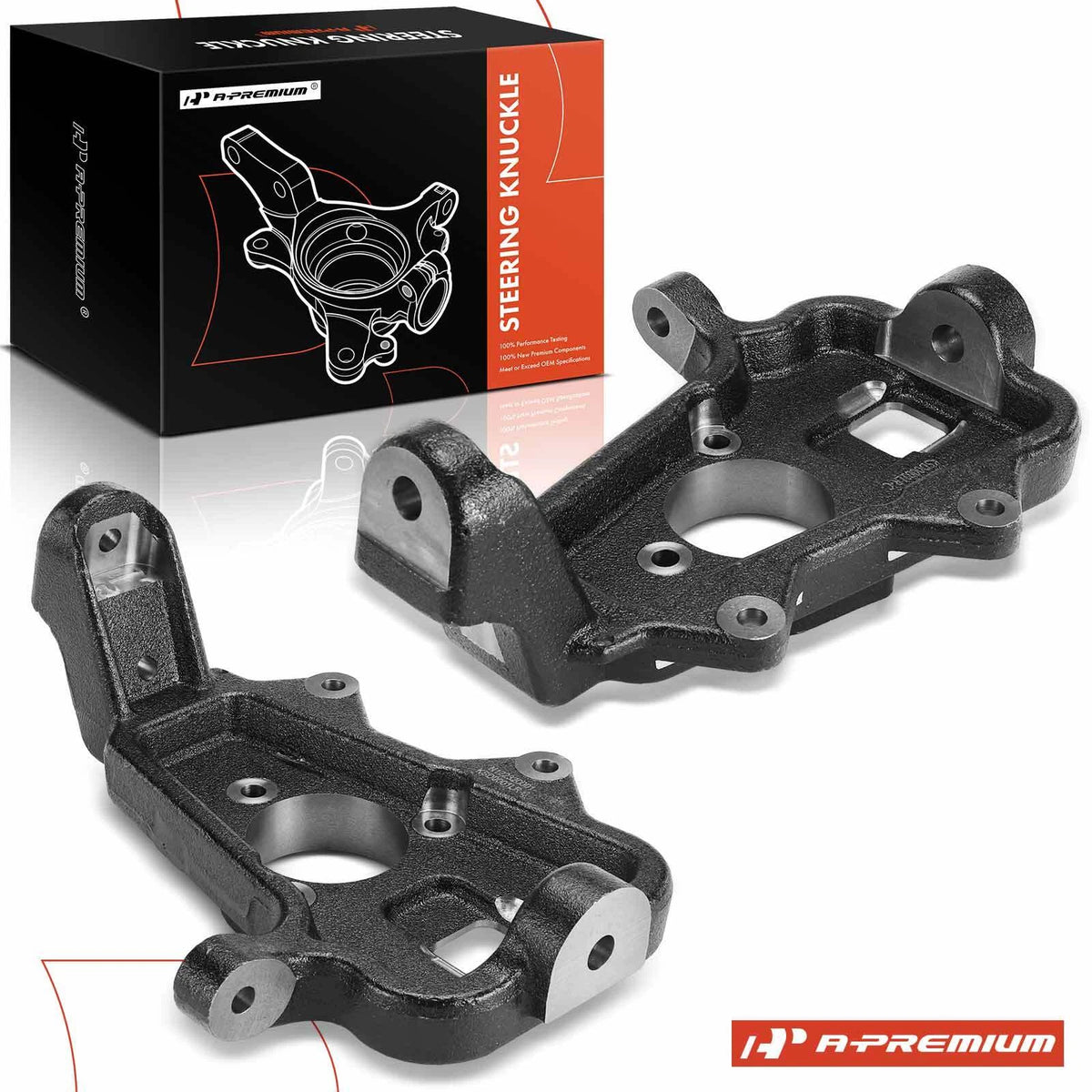 Pair Front Steering Knuckle for Ram 1500 (2011–2018, 2002–2010)