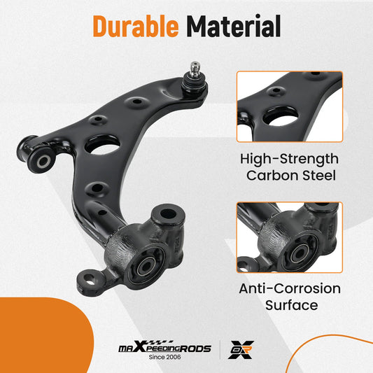 2X Front Lower Control Arms w/ Ball Joint for Mazda 3 (2014–2018) 3AE9OD, 102-8172