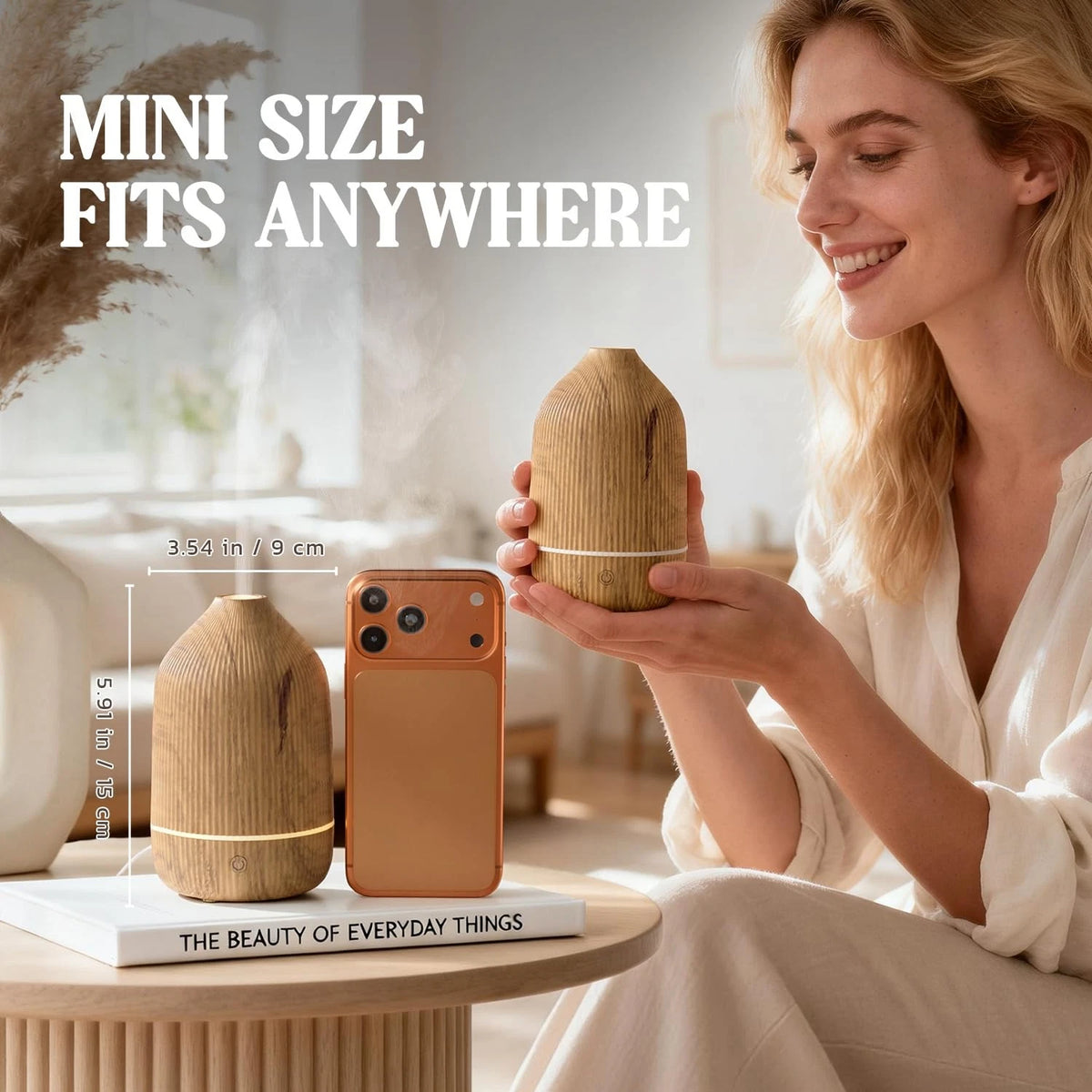 100ml Essential Oil Diffuser for Aromatherapy Mini Wood Grain