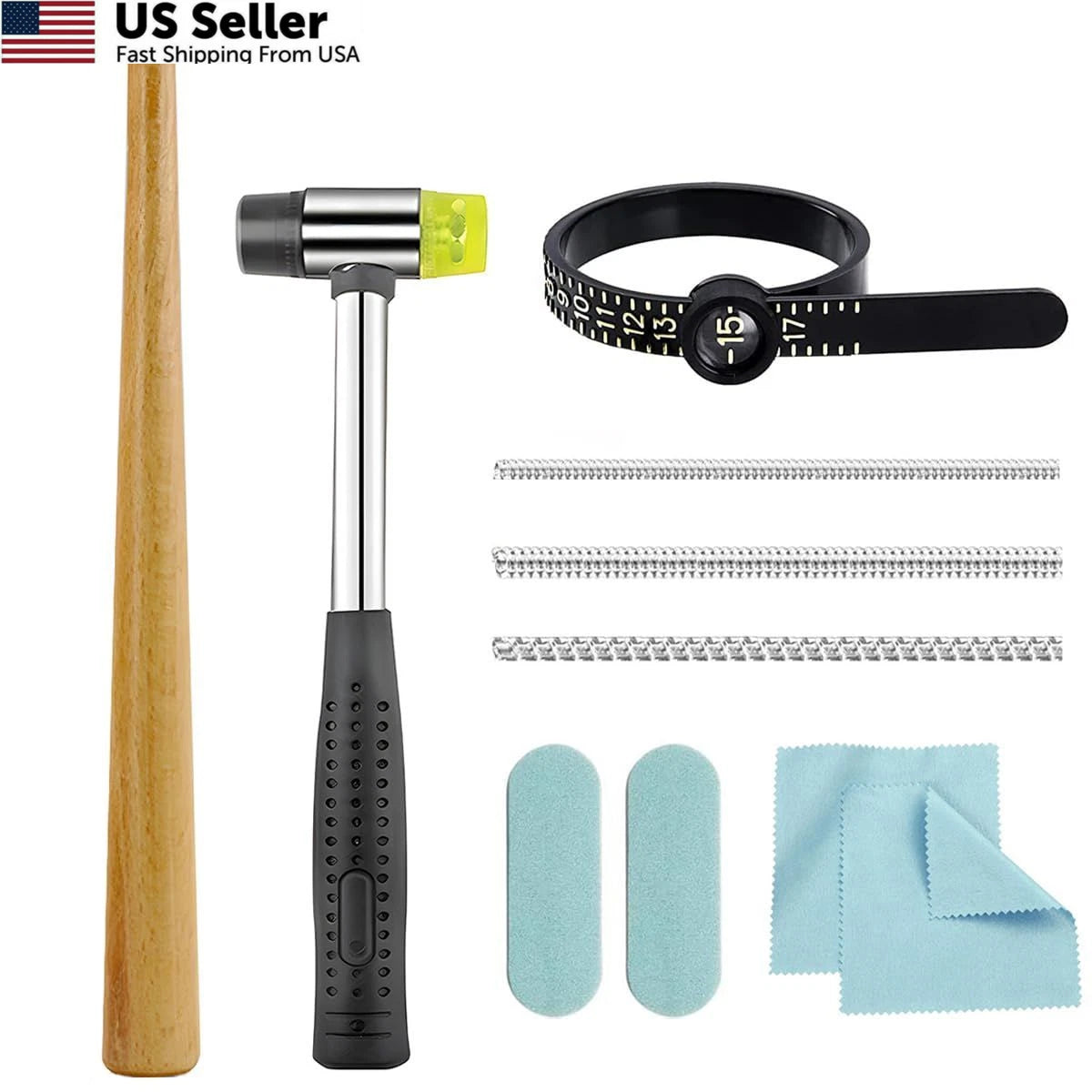 Ring Sizer Measuring Tool Mandrel Sizing Kit