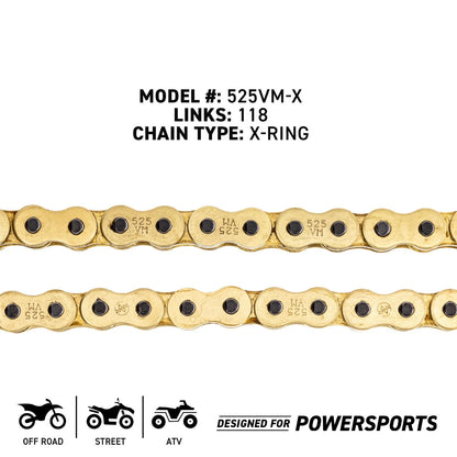 Sprocket Chain Set 17/45 Tooth for BMW S1000R (MK1014387, 60010165118)
