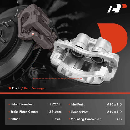 Front/Rear Right Brake Caliper for Dodge Sprinter 3500 (2007–2018) 5135214AA, 5127486AA, 18-B4984