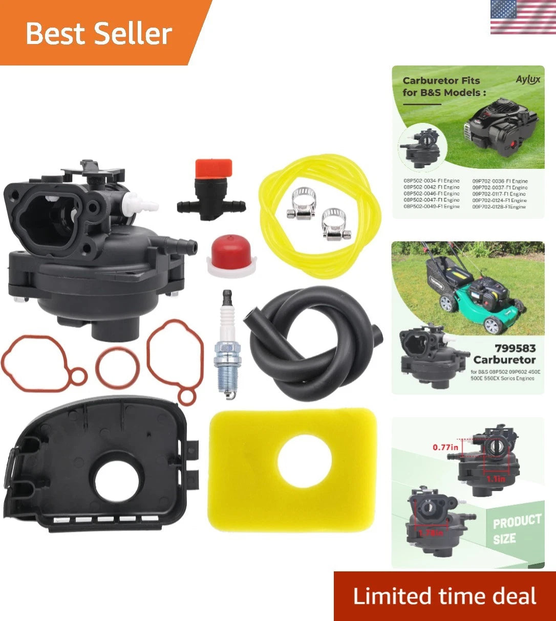 Carburetor Replacement Kit for B&S Engines (All Models)