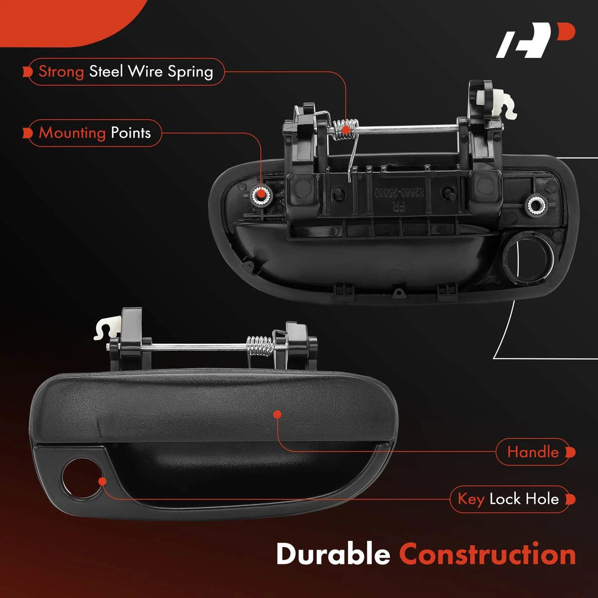 Front Passenger Door Handle for Hyundai Accent (2000–2006) 8266025000, HY1311101, 80683