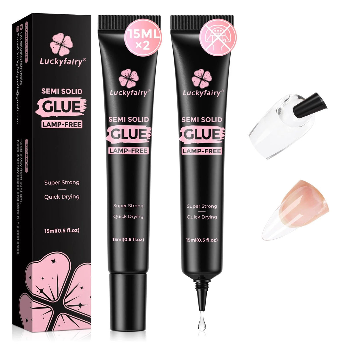2X Nail Glue for Press Ons 15g (Standard/Well Tips)
