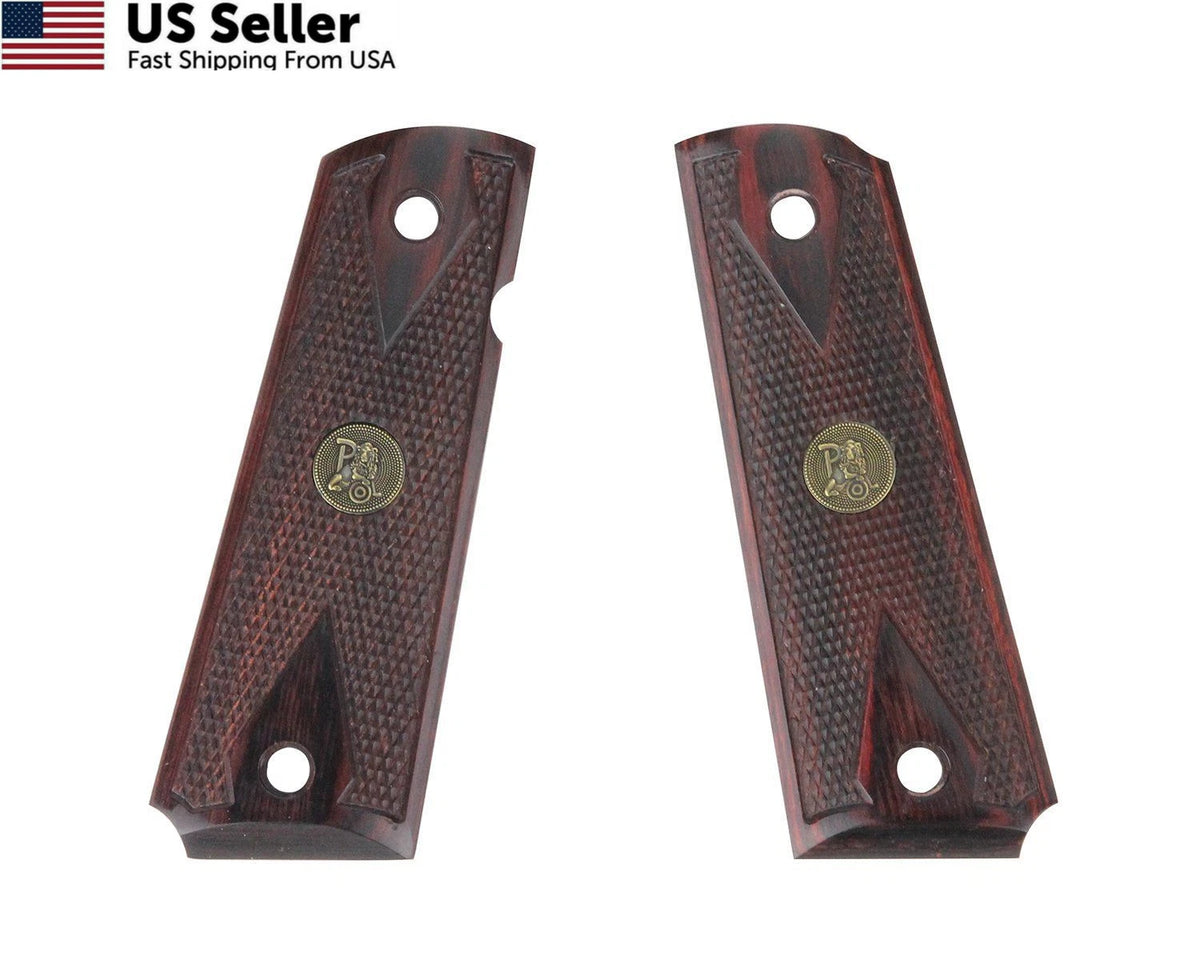 Rosewood Handgun Grips for 1911 Government and Commander (One Size)