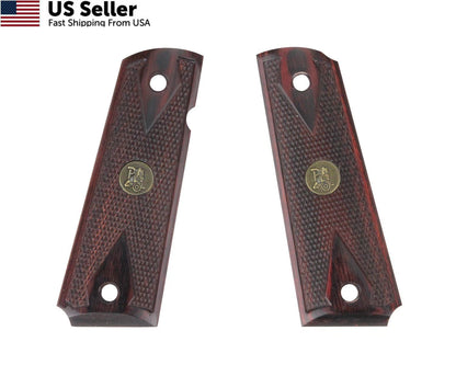 Rosewood Handgun Grips for 1911 Government and Commander (One Size)