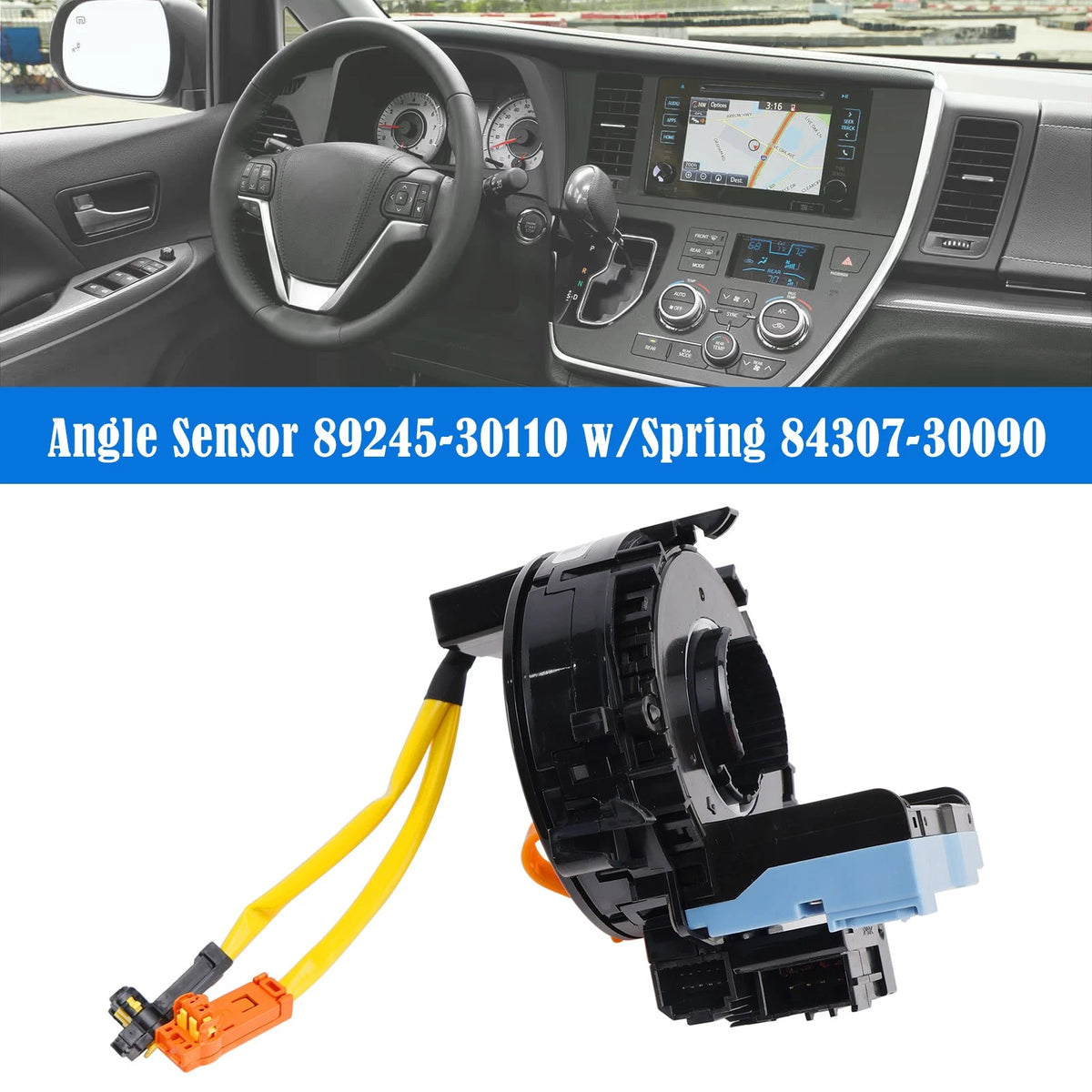 Angle Sensor 89245-30110 w/Spring 84307-30090 for Lexus GX460 (2010–2023)
