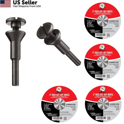 Set of 3 Die Grinder Bits for Medium, Large & Extra Large Burrs 1/4" Shank