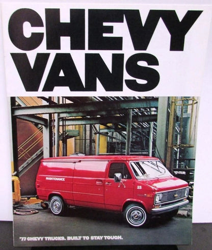 1977 Chevy Vans Truck Dealer Sales Brochure Original