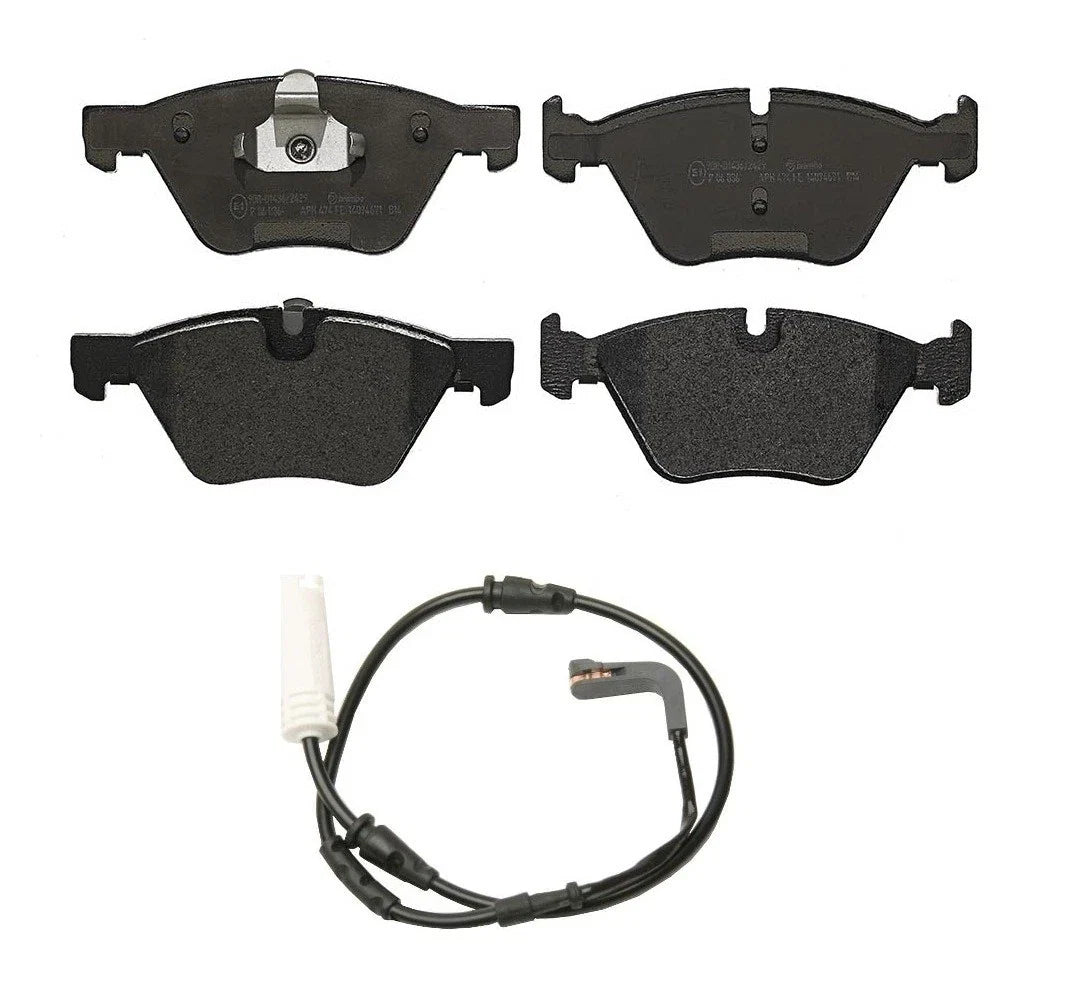 Front Low-Met Disc Brake Pads with Sensor for BMW E82 E88 E90 E91 E92 (2007–2013)