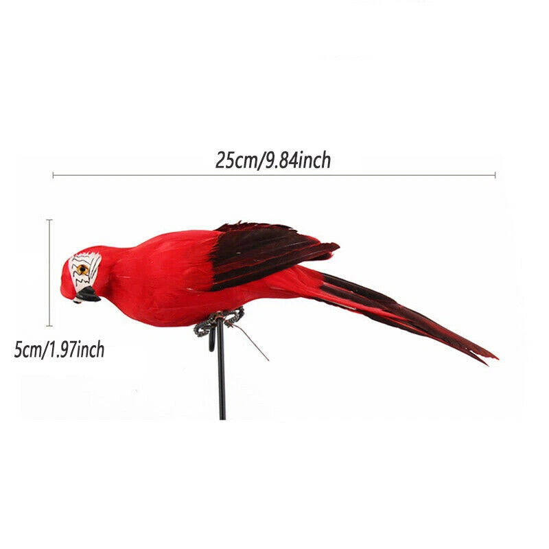 6PCS Foam Feather Artificial Parrot Imitation Bird Model Home Ornament