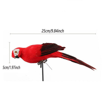 6PCS Foam Feather Artificial Parrot Imitation Bird Model Home Ornament