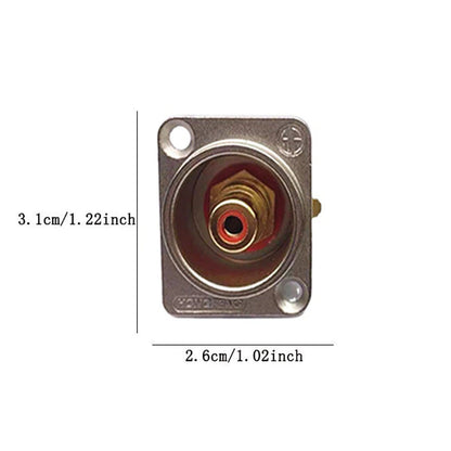 Set of 4 RCA Panel Mount Chassis Socket Connectors Gold Plated