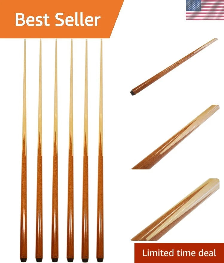 6 Piece Billiard Pool Cue Set for (36" - 57")
