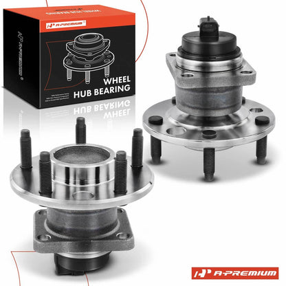 2X Front Wheel Hub & Bearing Assembly w/ ABS Sensor for Chevy Corvette (1997–2013) - 29513085, 141102459, 12413001, 513085