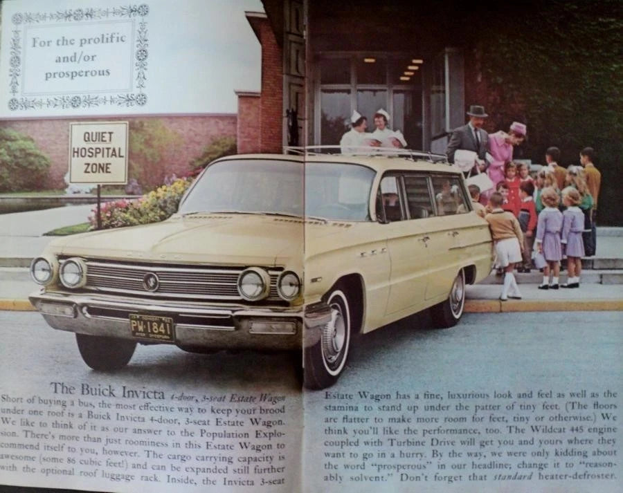 Oversized Sales Brochure for Buick Station Wagon Invicta Special Estate (1962)