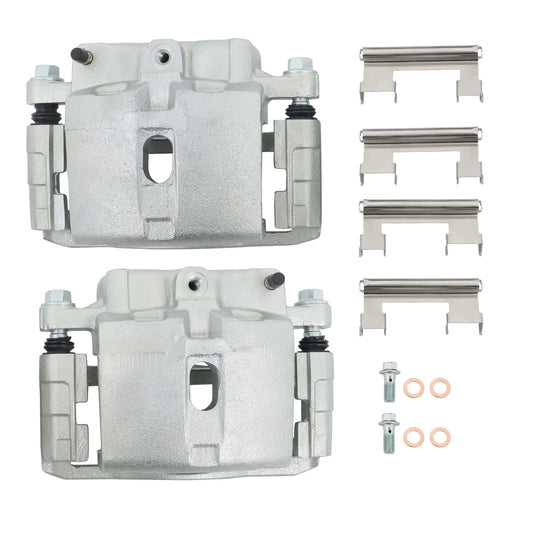 Pair Front Brake Calipers w/Bracket for Chevy Silverado 1500 GMC Sierra (BCK97955K, 18-B4728, 18-B4729)