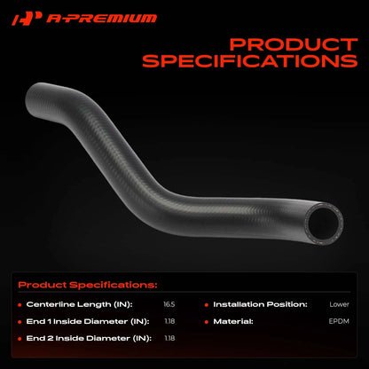 Lower Radiator Coolant Hose w/ Clamp for Honda Civic (2012–2015)