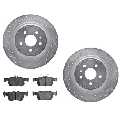 Rotor Set for Ford Escape (2017–2019) ALX-PAU-DF-7512-54220-CLA3, Drilled & Slotted