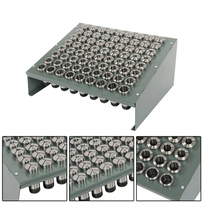 72 Pcs 5C Collet Set (64th Sizes) with Rack, Accuracy 0.0005"