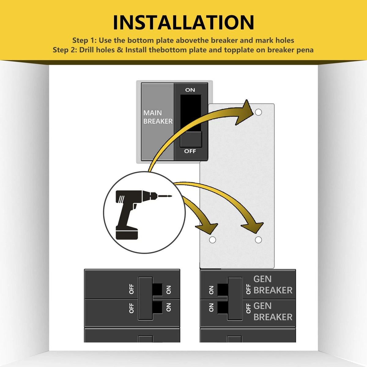 Generator Interlock Kit for Square D Vertical Main 150/200