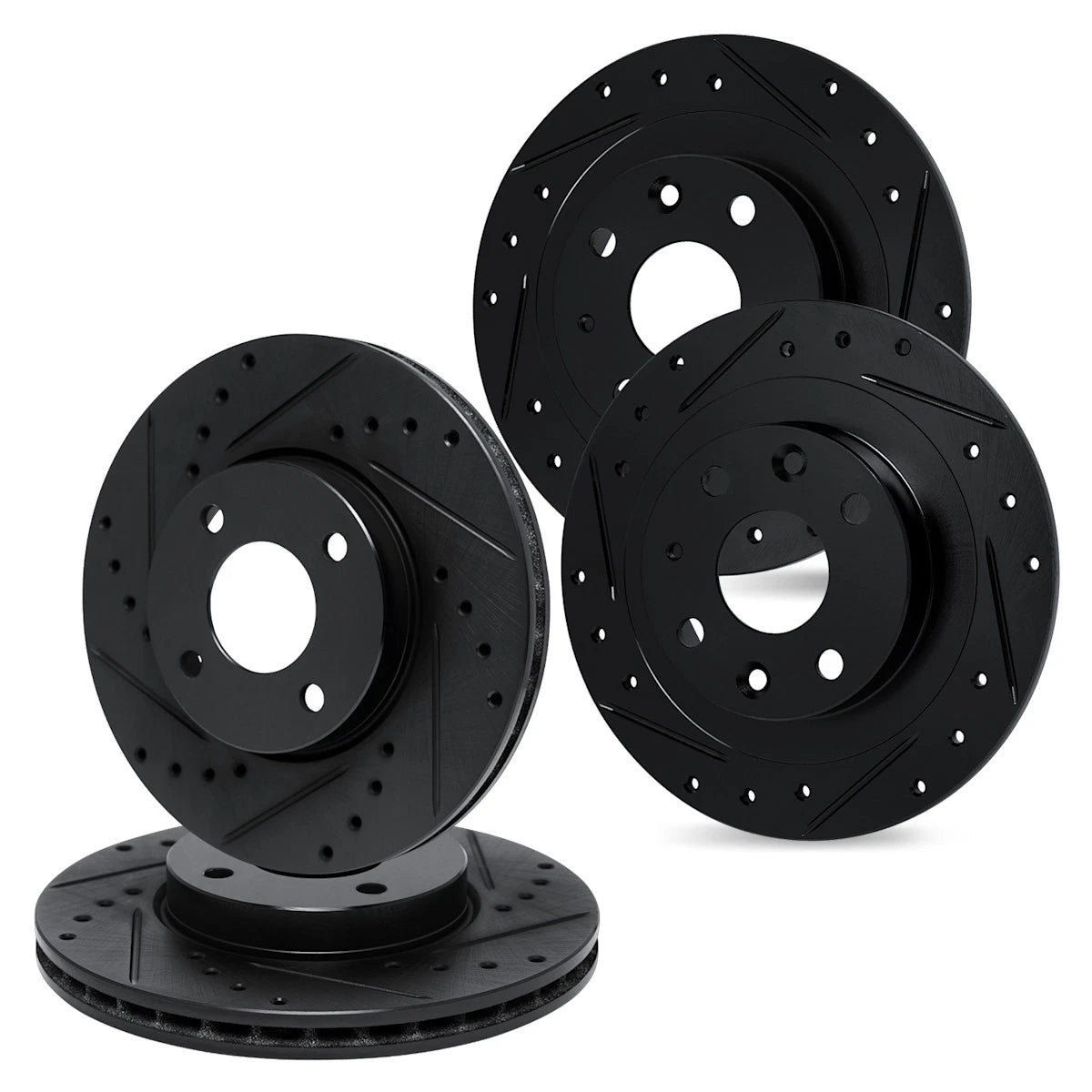 Set of 4 Brake Discs for Audi 90 Quattro (1990–1991) WHPN2-73015 256mm Front Rotors