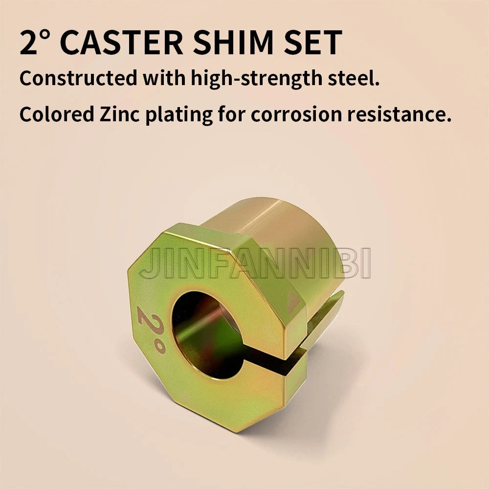 2X Caster Shim 2° for Ford F250 F350 F450 Super Duty Excursion (2005–2022)