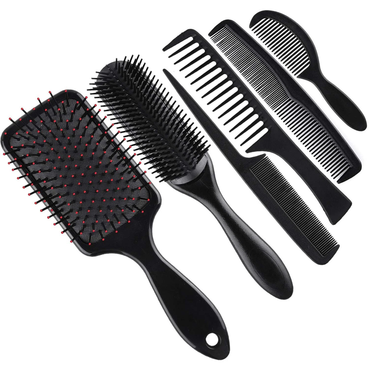 6X Hair Brush Comb Set for Detangling