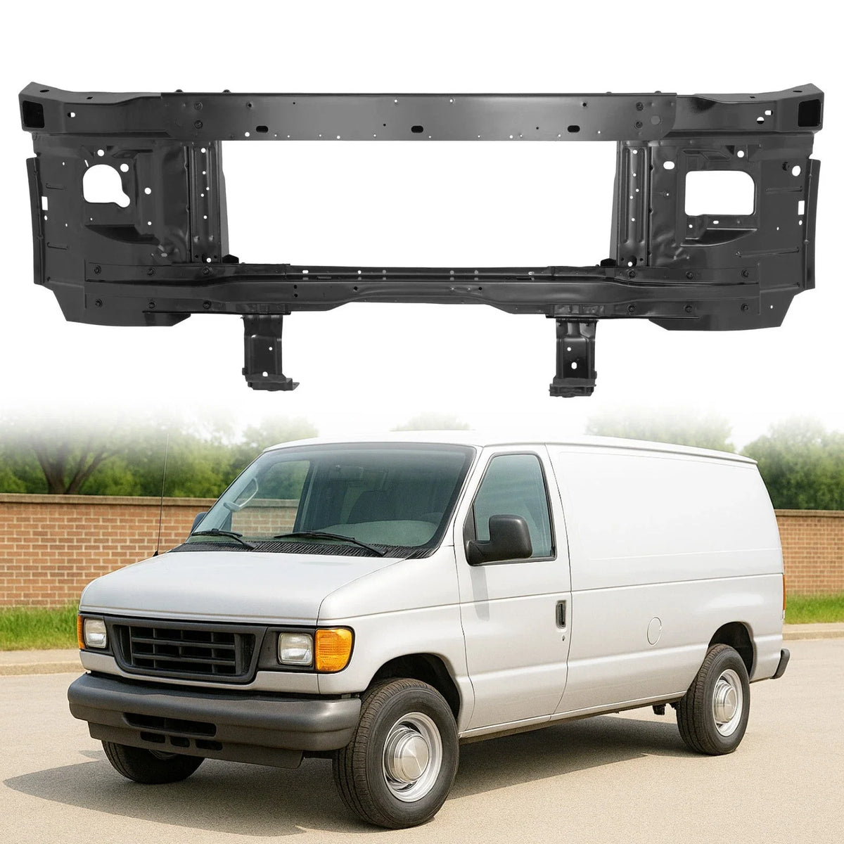 Radiator Support Assembly for Ford E150 E250 1997-2007