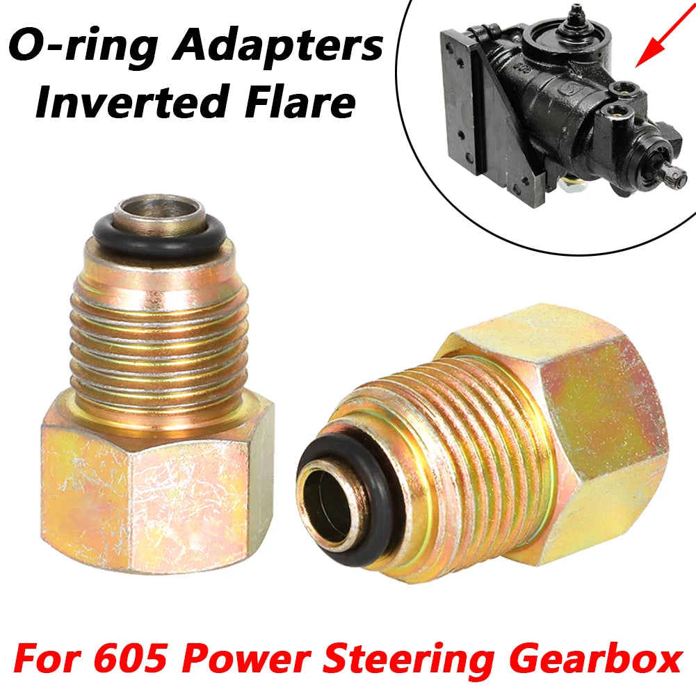 2pc Power Steering Gearbox Adapters for 605 (605SOL)