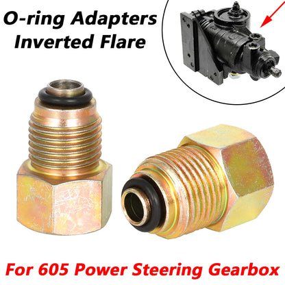 2pc Power Steering Gearbox Adapters for 605 (605SOL)