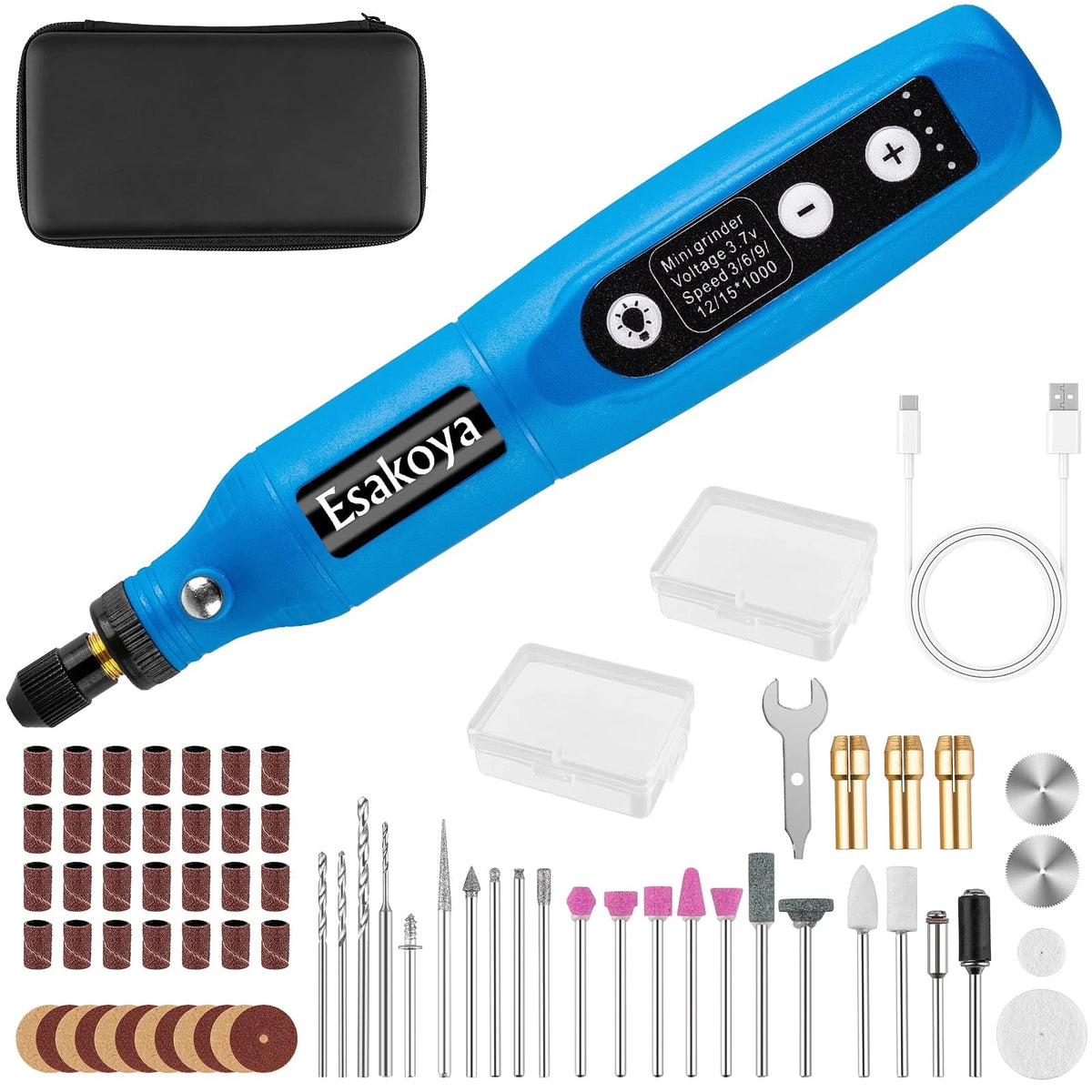 Cordless Rotary Tool Multi-Purpose Power Kit with 75 Blue